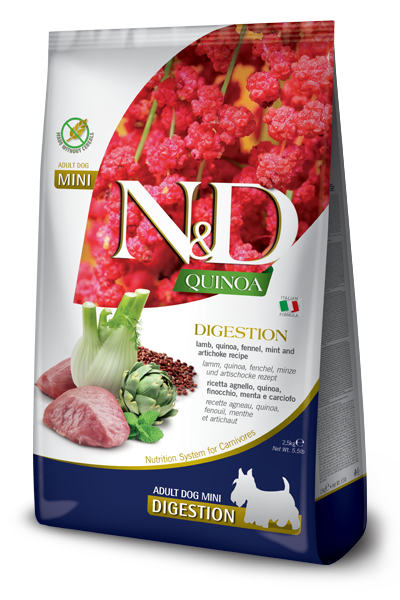 Farmina N&D Quinoa Digestion Adult Mini 2,5kg - Crocchette per Cani Farmina N&D Quinoa Digestion Adult Mini 2,5kg - Crocchette per Cani
